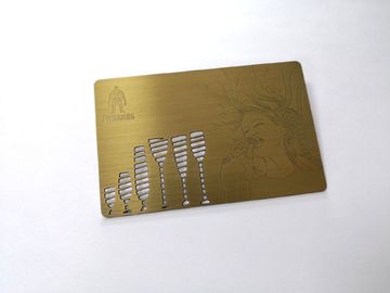 Старые латунные материальные визитные карточки металла с выгравированными изображением/членскими билетами металла Ккустом