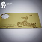 24K Real Gold Plated Laser Cut Metal Business Card Membership Card