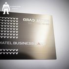 Визитная карточка металла нержавеющей стали логотипа поставки фабрики карты металла изготовленным на заказ покрытая оружием