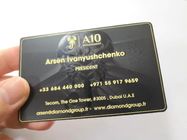 Латунные материальные штейновые черные визитные карточки металла с лазером гравируют логотип золота