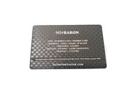 Визитные карточки черноты равнины металла OEM 85x54mm волокна углерода