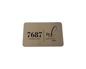 Почищенная щеткой нержавеющая сталь красит визитные карточки металла печатает логотип