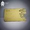 Прикройте подгонянную сияющую визитную карточку металла золота выдолбите вне логотип Этч