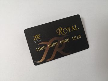 Замороженные визитные карточки ПВК с сусальным золотом печати штрихкода горячим выбивают номер
