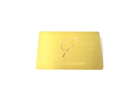 Изготовленным на заказ почищенное щеткой серебряное лазера визитных карточек металла выгравированное отрезком золотое