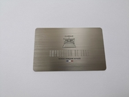 финиш серебряного золота логотипа Deboss визитных карточек металла толщины 0.5mm почищенный щеткой