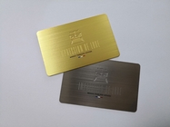 финиш серебряного золота логотипа Deboss визитных карточек металла толщины 0.5mm почищенный щеткой