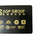Стальные латунные визитные карточки металла черноты Matt с лазером гравируют имя логотипа