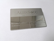 Подгонянная поверхность зеркала металла выгравированная логотипом персонализированная визитными карточками