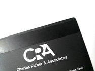 Логотип печати цвета бархата визитных карточек металла КР80 штейновый черный