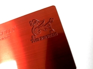 Стальная красная почищенная щеткой кредитная карточка с подписью магнитной полосы Hico