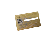 золото металла панели подписи кода карты QR VIP членства 0.8mm заморозило