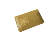 визитные карточки CR80 металла золота 24K вытравляют печатание Silkscreen кода логотипа QR