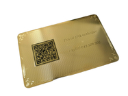 визитные карточки CR80 металла золота 24K вытравляют печатание Silkscreen кода логотипа QR