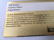Черное золото металла заморозило член Vip подпись карты подарка подгоняет