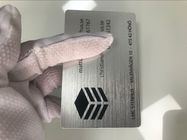 Выгравированные визитные карточки металлической печати алюминиевые, элегантная карта посещения металла
