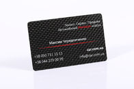 Визитные карточки ПВК черноты царапины устойчивые, членские карты волокна углерода 85кс54кс0.5мм