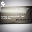 Визитная карточка металла нержавеющей стали логотипа поставки фабрики карты металла изготовленным на заказ покрытая оружием