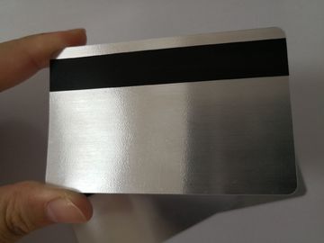 Почищенная щеткой серебром материальная членская карта ПВК с магнитной полосой 85.6*54мм ХиКо