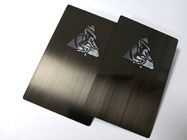 Покрытые штейновой визитные карточки металла прямоугольника IP почищенные щеткой чернотой