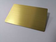 Пробел почистил визитные карточки щеткой металла золота 0.8mm