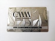 Замороженный выгравированный серебр вытравить визитные карточки металла 85x54mm