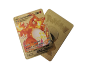 золото металла Vmax DX GX Pokemon карты собрания Charizard толщины 0.4mm покрыло