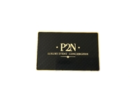 Штейновой черной печать Silkscreen золота визитных карточек металла покрытая нержавеющей сталью